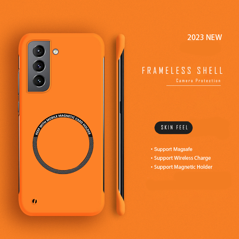 Ultra Thin Frameless Phone Cover - Sert PC Çerçevesiz Manyetik Telefon Kılıfı