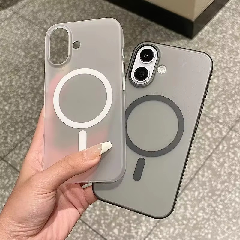 Clear Shockproof Bumper Case - Magsafe Uyumlu Mat Şeffaf Kılıf iPhone