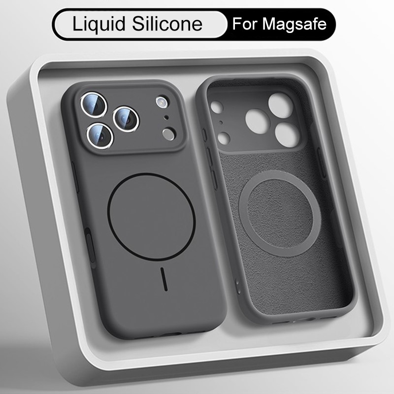 Liquid Silicone Magnetic Phone Case - iPhone 18 17 Air 16 Pro
