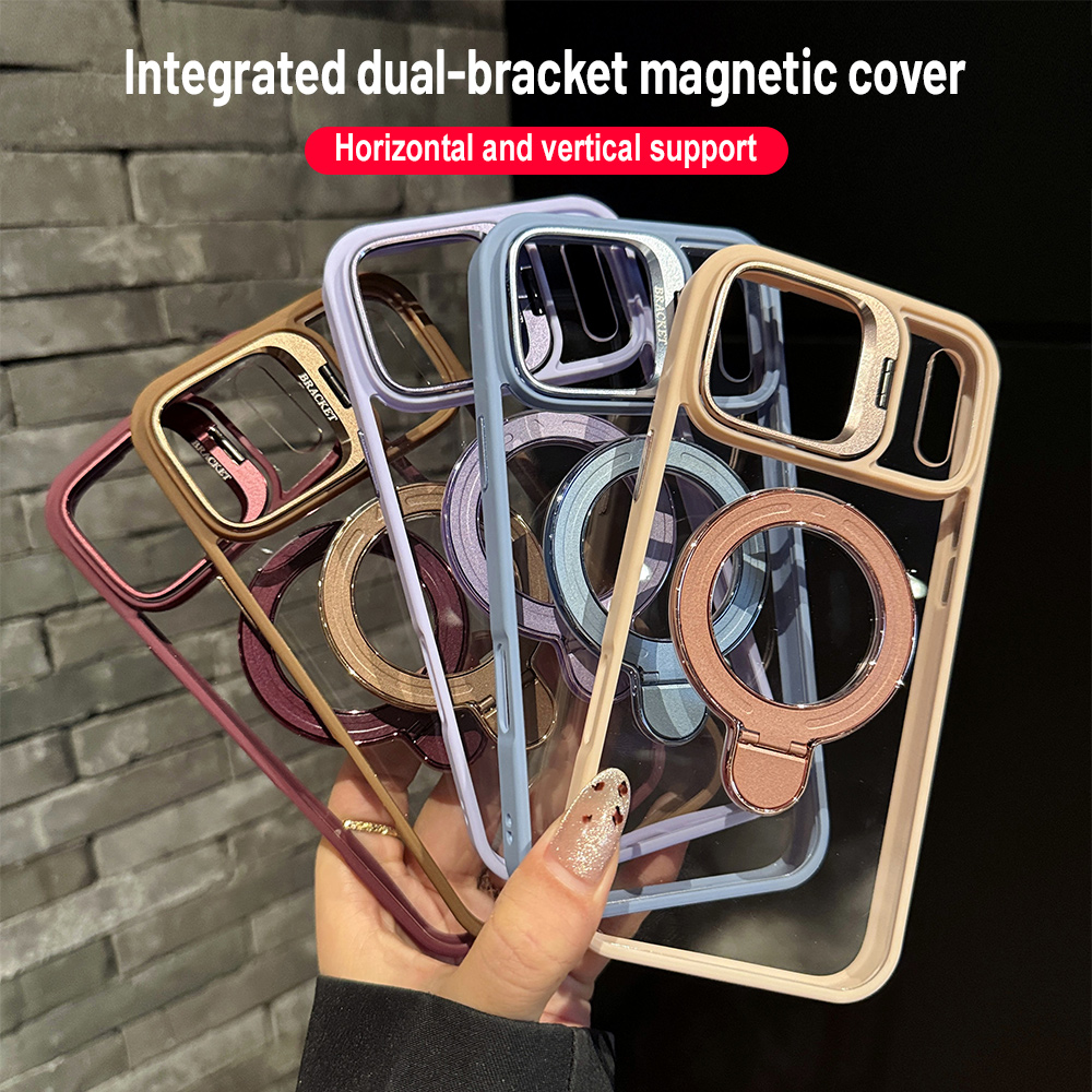 Clear Shockproof Bumper Case - Magsafe Manyetik Tutucu Telefon Kılıfı iPhone