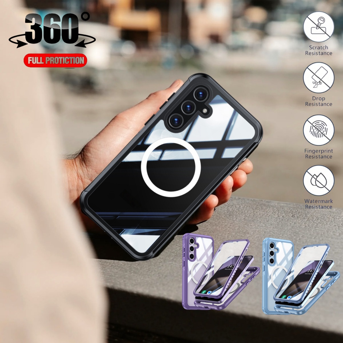 Heavy Duty 360 Full Body Protective Case - 360 ° Tam Koruyucu Kılıf Samsung