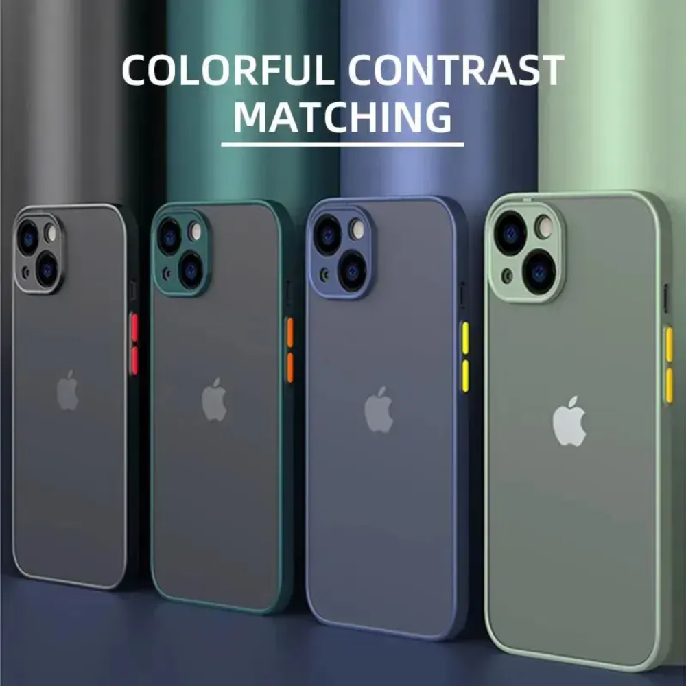 Clear Shockproof Bumper Case - Darbeye Dayanıklı Zırh Mat Kılıf iPhone