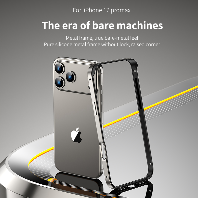 Metal Bumper Aluminum Frame Case - Alüminyum Metal Çerçeveli Silikon Koruyucu Telefon