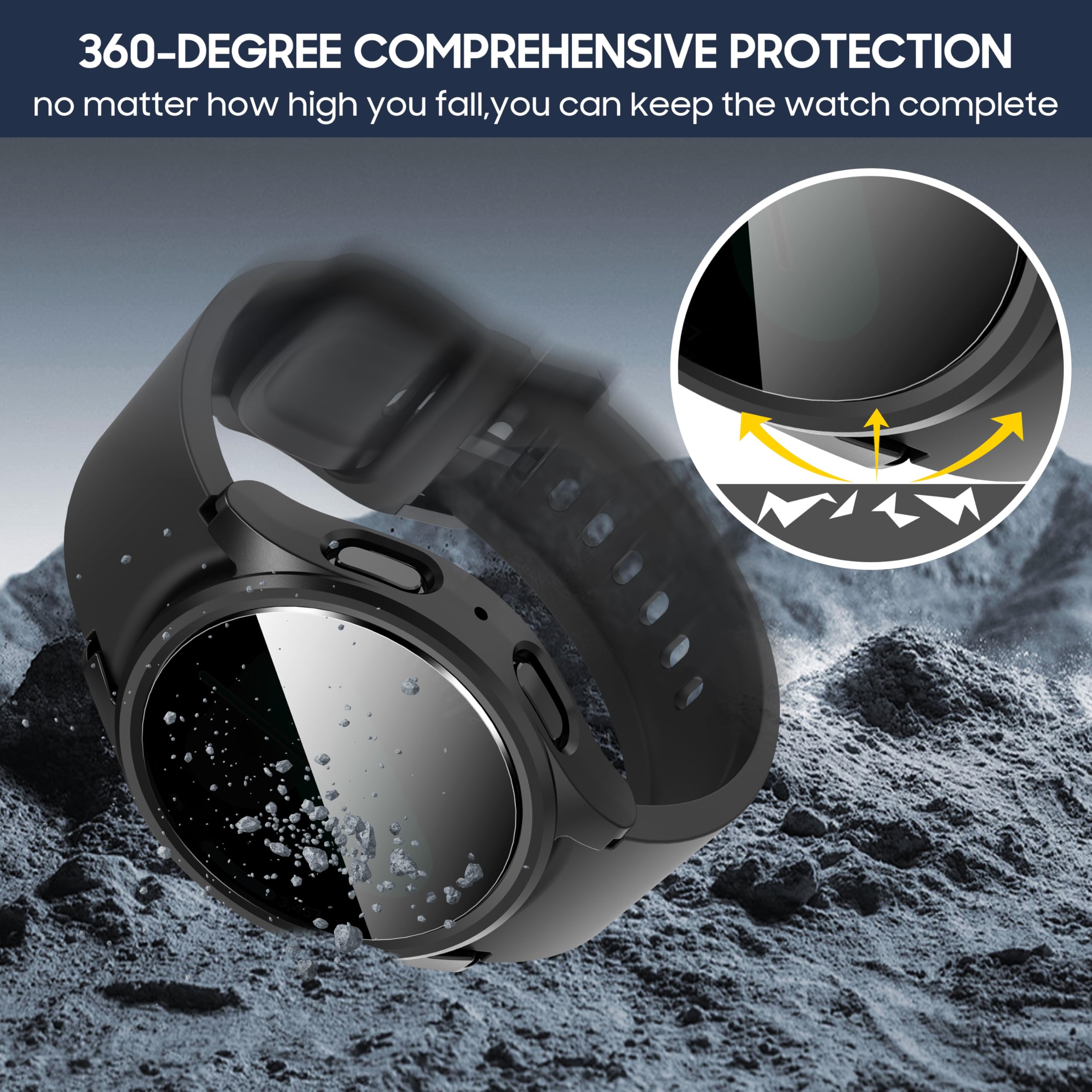 Samsung Galaxy watch 7 için Te - Anti Spy Privacy Glass Case incelemesi ve fiyatı