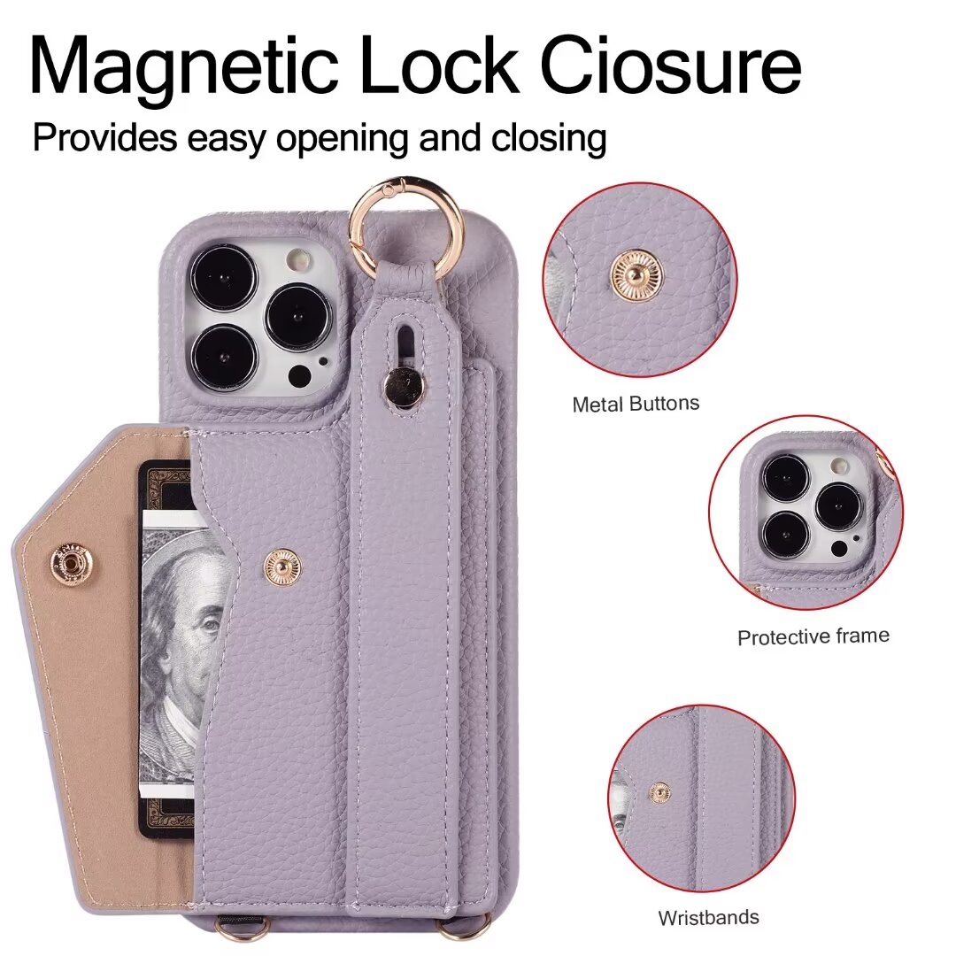iPhone 18 17 12 13 14 15 16 Pr - Leather Wallet Card Holder Phone Cover incelemesi ve fiyatı