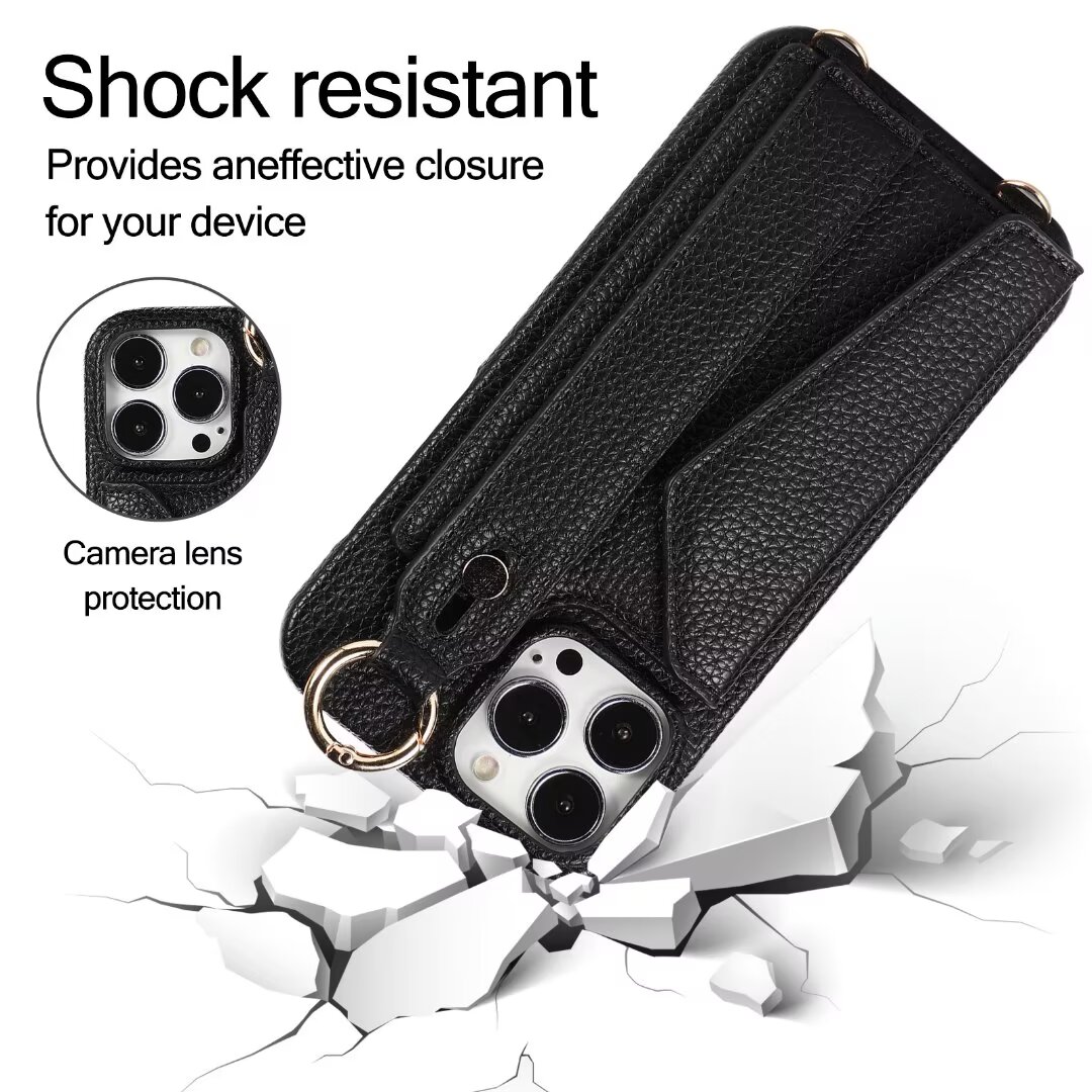 iPhone 18 17 12 13 14 15 16 Pr - Leather Wallet Card Holder Phone Cover incelemesi ve fiyatı