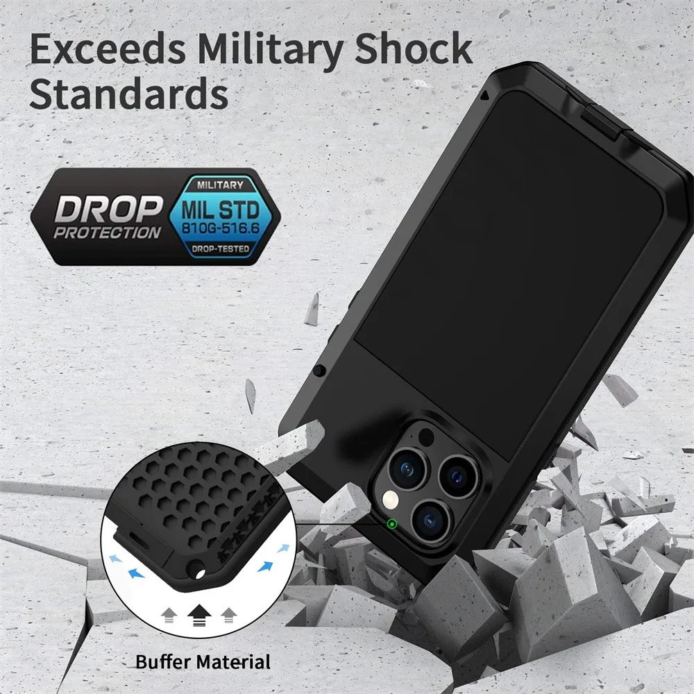 iPhone 16e 15 14 13 12 11 Pro  - Heavy Duty 360 Full Body Protective Case incelemesi ve fiyatı