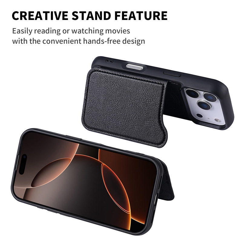 Magsafe Manyetik Kapaklı Deri  - Leather Wallet Card Holder Phone Cover incelemesi ve fiyatı