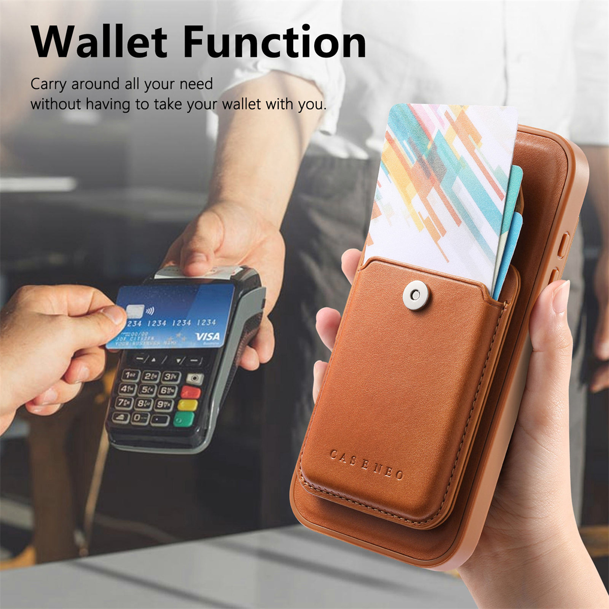 Çıkarılabilir Manyetik 2'si 1  - Leather Wallet Card Holder Phone Cover incelemesi ve fiyatı