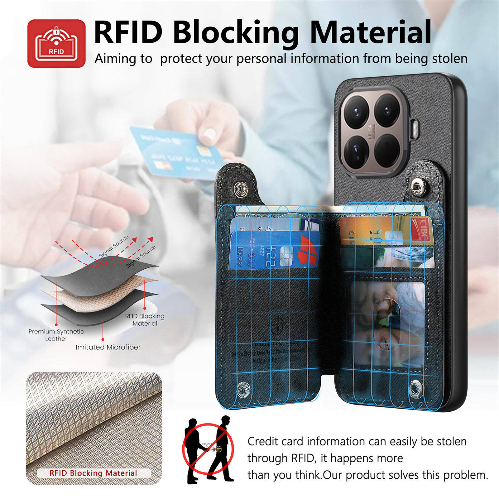 RFID Bilek Kayışı Fermuarlı Cü - Leather Wallet Card Holder Phone Cover incelemesi ve fiyatı