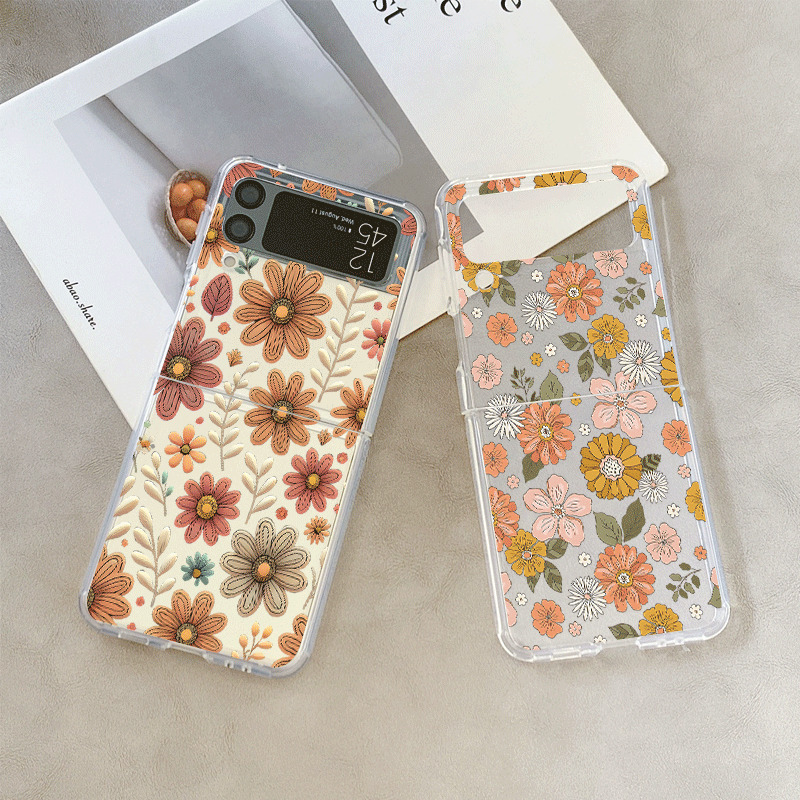 Samsung Galaxy Z Flip 5 4 6 7  - Vintage Floral Pattern Soft Case incelemesi ve fiyatı